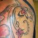 Tattoos - Swirly Butterfly Flower Tattoo - 70813